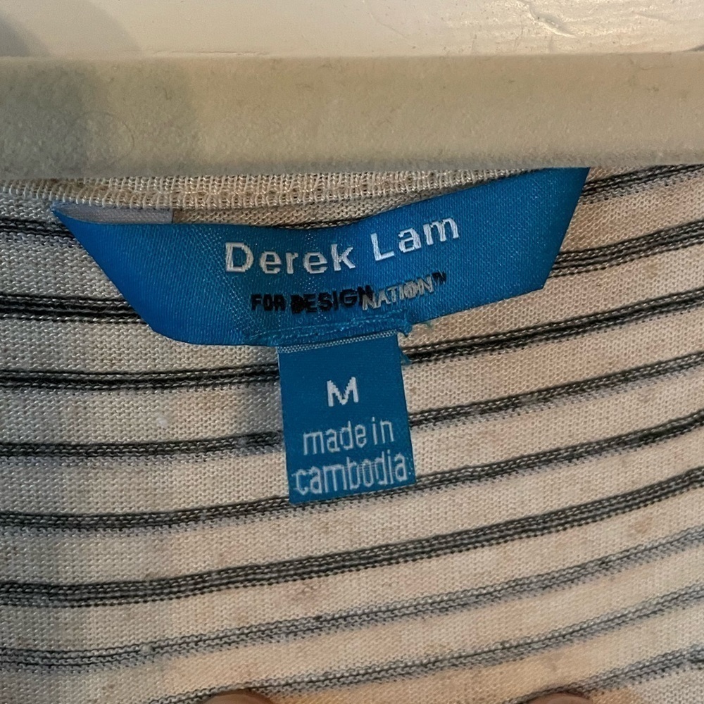 Derek Lam casual drop waist striped mini dress, size L, excellent condition - Picture 4 of 9
